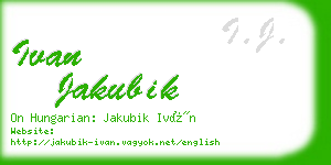 ivan jakubik business card